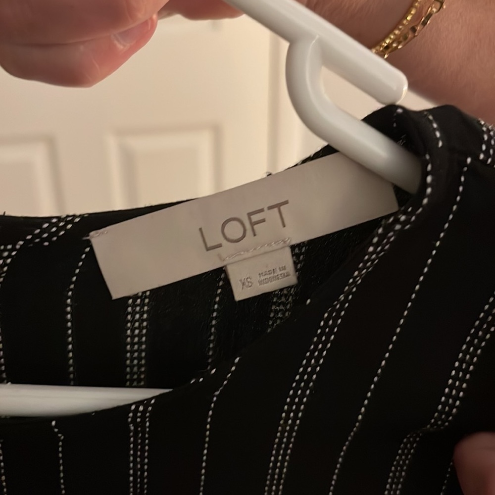 Loft Striped Button Back Blouse - image 3